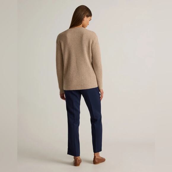 New Quince Stretch Crepe Ankle Pants in Navy Women’s size 4 Dress Office Work - Picture 3 of 6